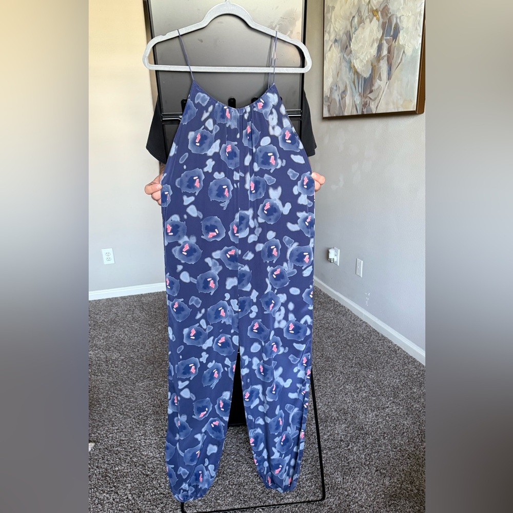 Tucker Blue and Pink Patterned Jumpsuit